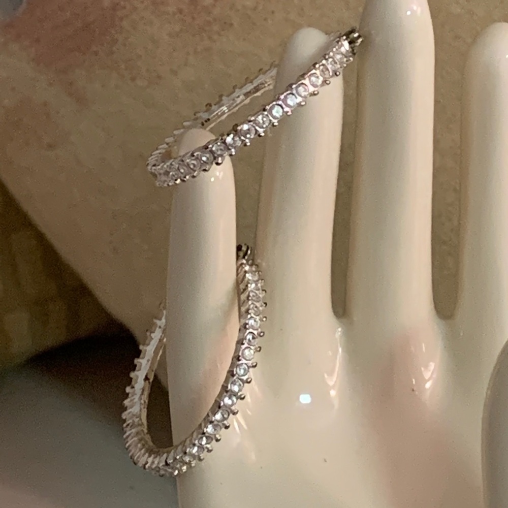 Macy’s CZ Circle Hoops - Picture 7 of 12